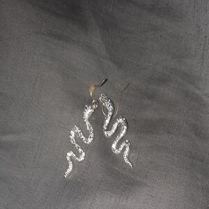 Silver Snake Earrings Pick Up Only